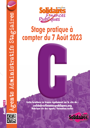 Brochure Agents Administratifs stagiaires - à/c du 07 août 2023 Brochure stage pratique Agents Administratifs