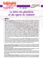 La lettre des géomètres et des agents du cadastre n° 7